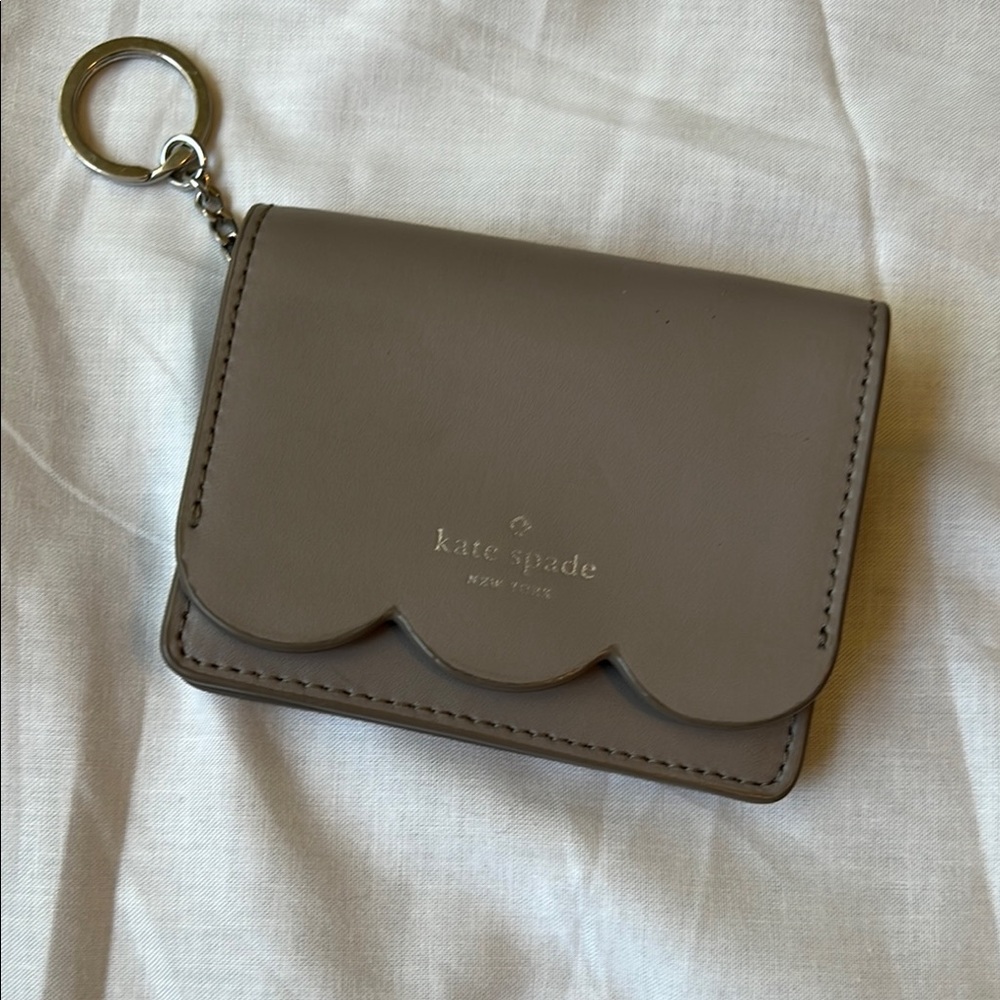 Kate Spade Taupe Wallet with Keychain